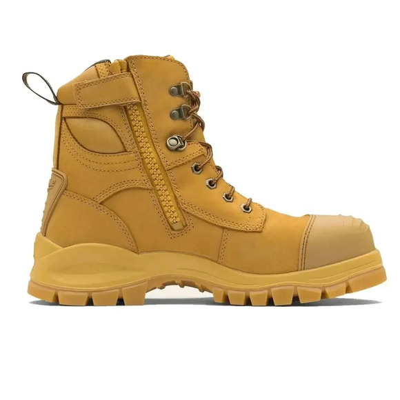 NEW Blundstone Rotoflex Ankle Zip/Lace Composite Safety Boot Wheat Size 6 - Picture 1 of 7